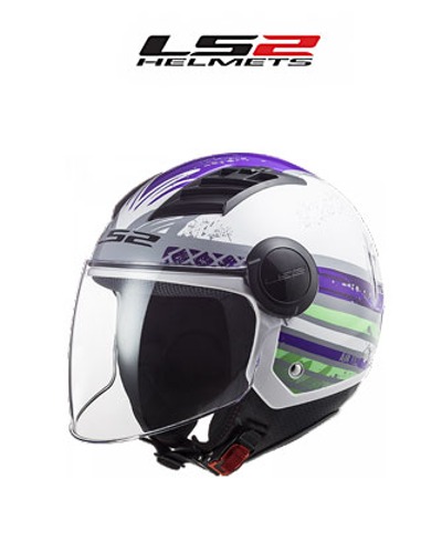 LS2 헬멧 OF562 AIRFLOW RONNIE GLOSS TITANIUM VIOLET