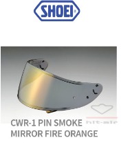 SHOEI X-14,Z-7 호환 쉴드 CWR-1 PIN SMOKE MIRROR FIRE ORANGE