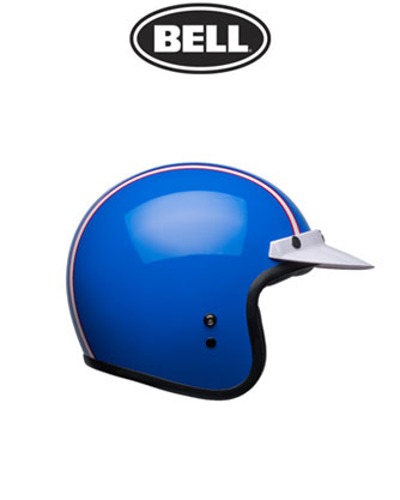 BELL 커스텀500 SE 식스 데이 스티브 맥퀸 블루/화이트 오픈페이스 헬멧