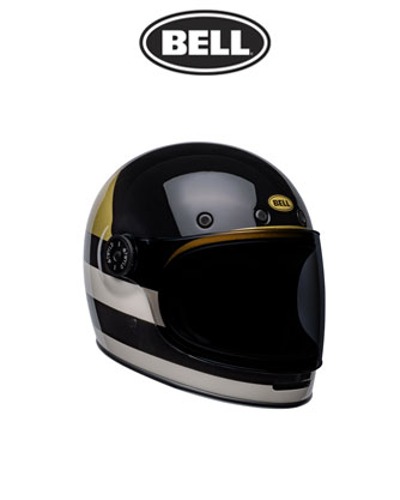 BELL 불릿 SE 앳와일드 블랙/골드 풀페이스 헬멧