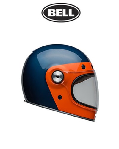 BELL 불릿 베이더 다크블루/오렌지 풀페이스 헬멧